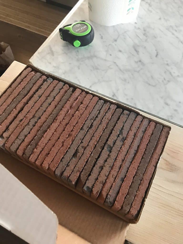 brick backsplash