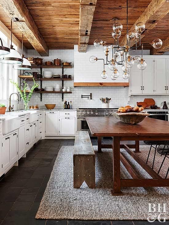 From rustic to vintage- bring warm, welcoming style to your home with these inspiring country kitchen ideas! #farmhouse #kitchen #decor