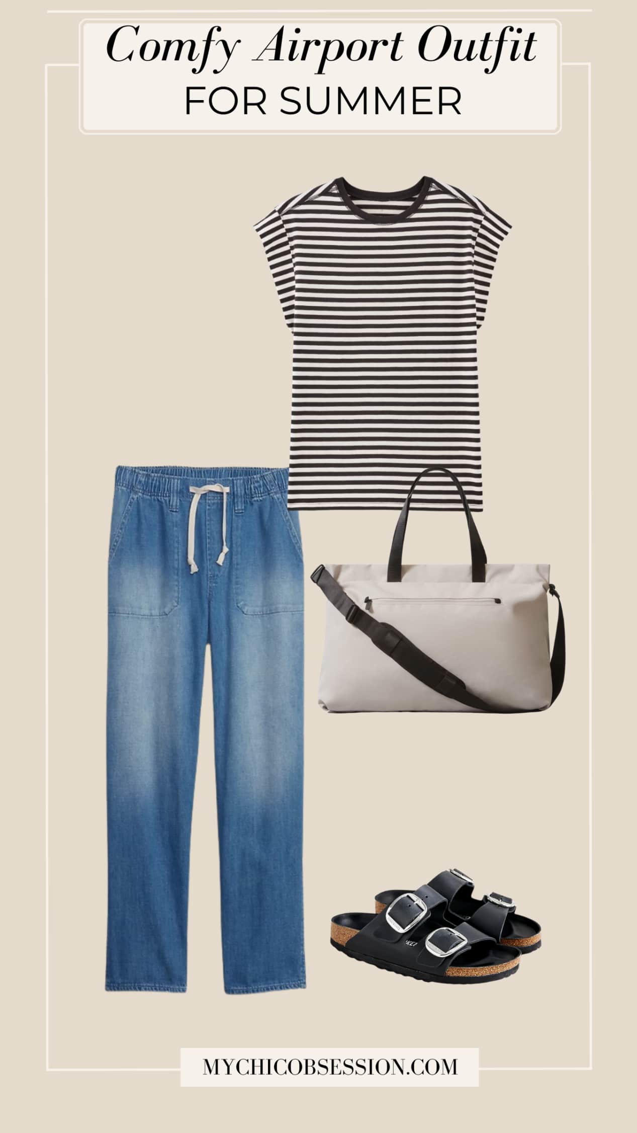comfy airport summer outfit traveling