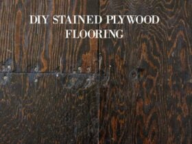 diy stained plywood flooring