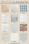 French country backsplash tiles