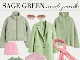 green and pink for winter wardrobe