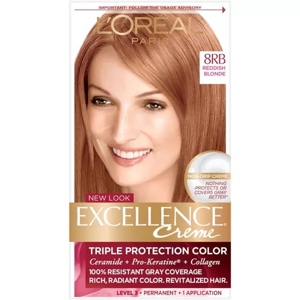 L'Oreal Paris Excellence Triple Protection Permanent Hair Color - 8RB Reddish blonde