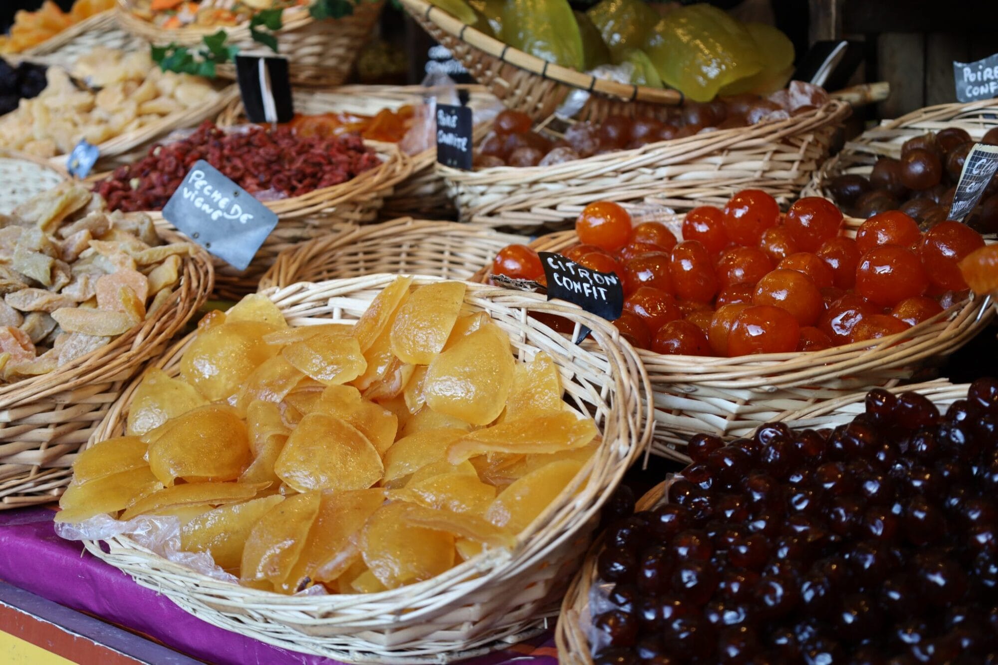 candied fruits, French holiday foods