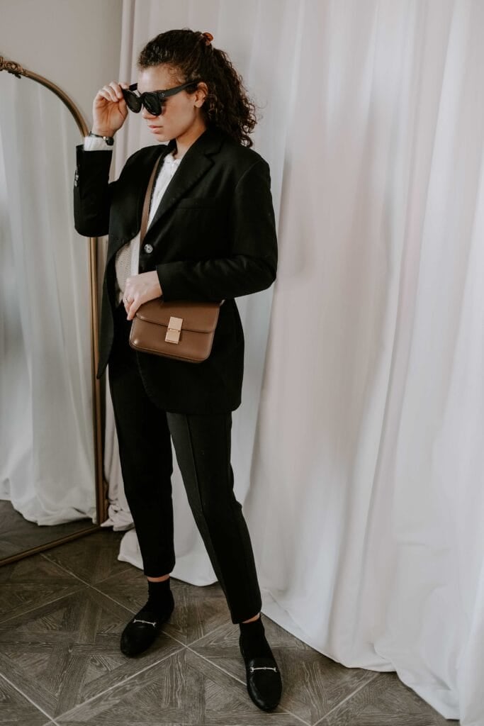 black blazer work outfit