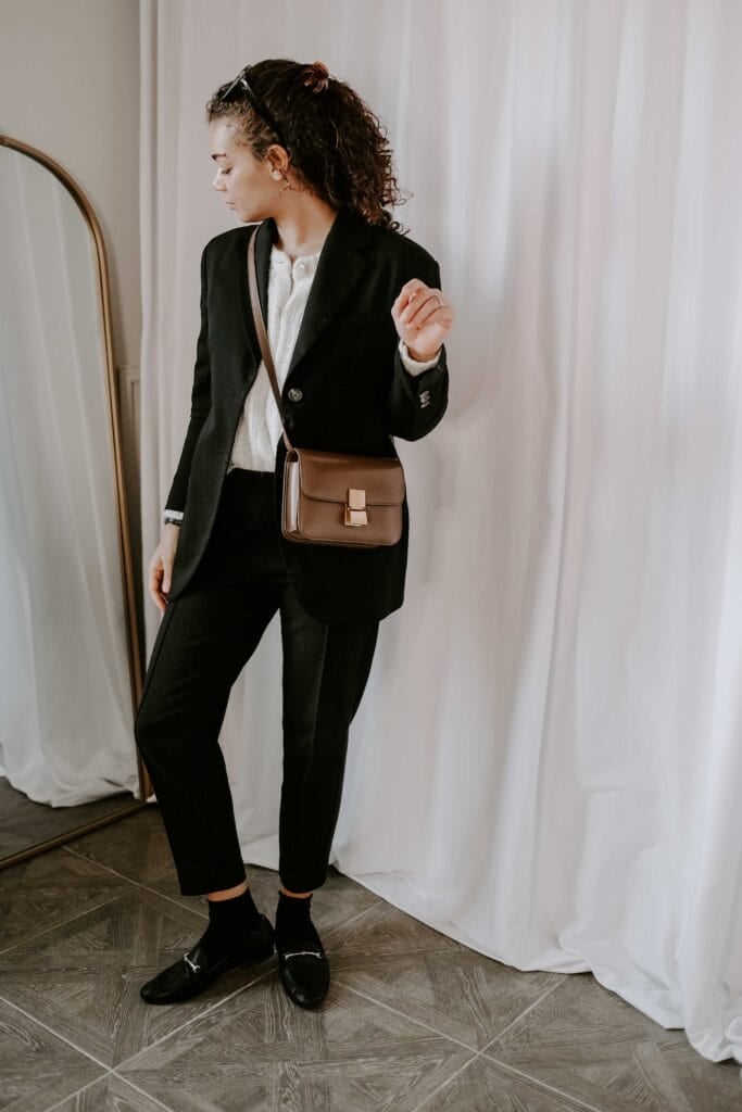 black blazer work outfit