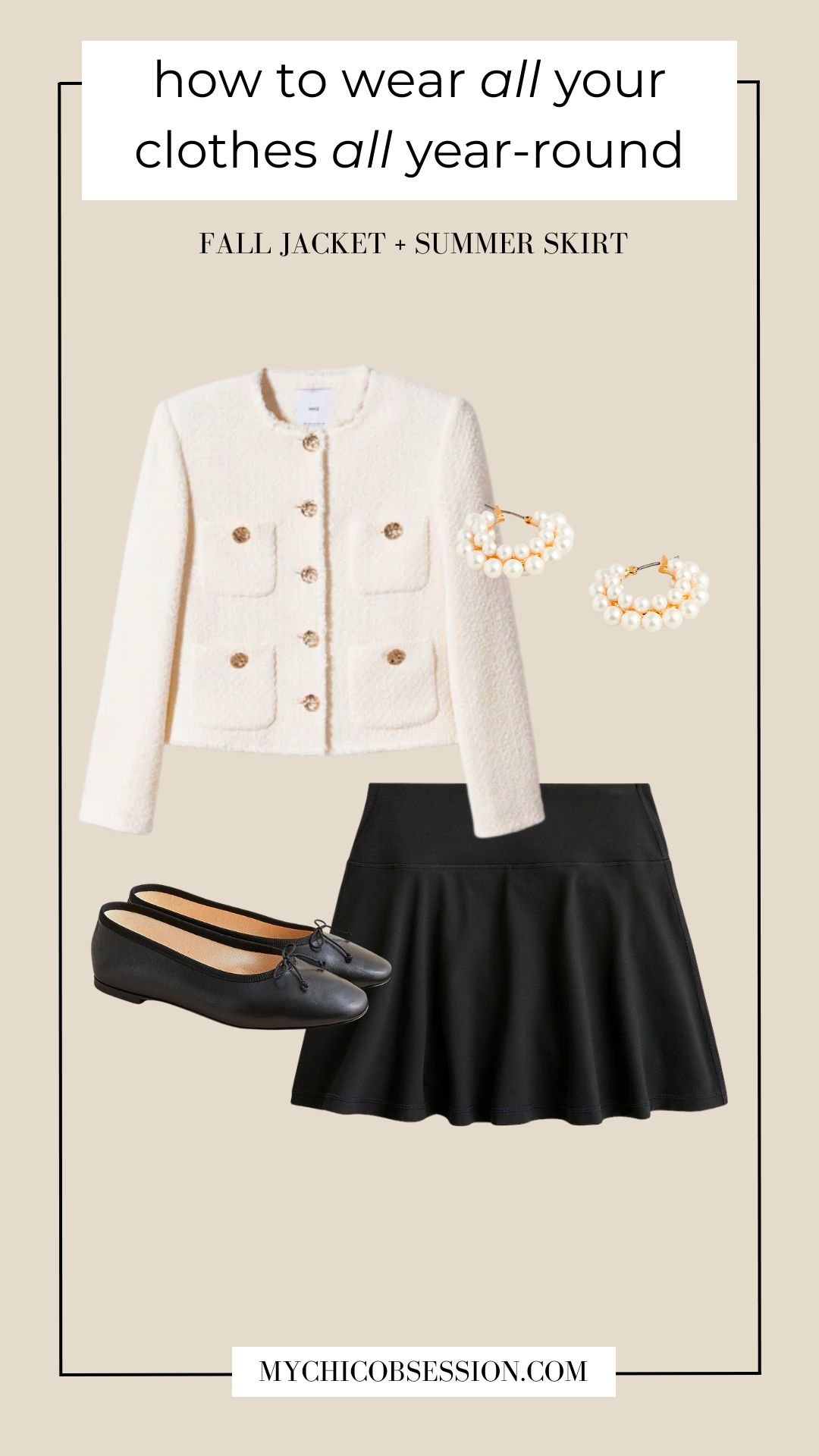 tweed blazer with tennis skirt